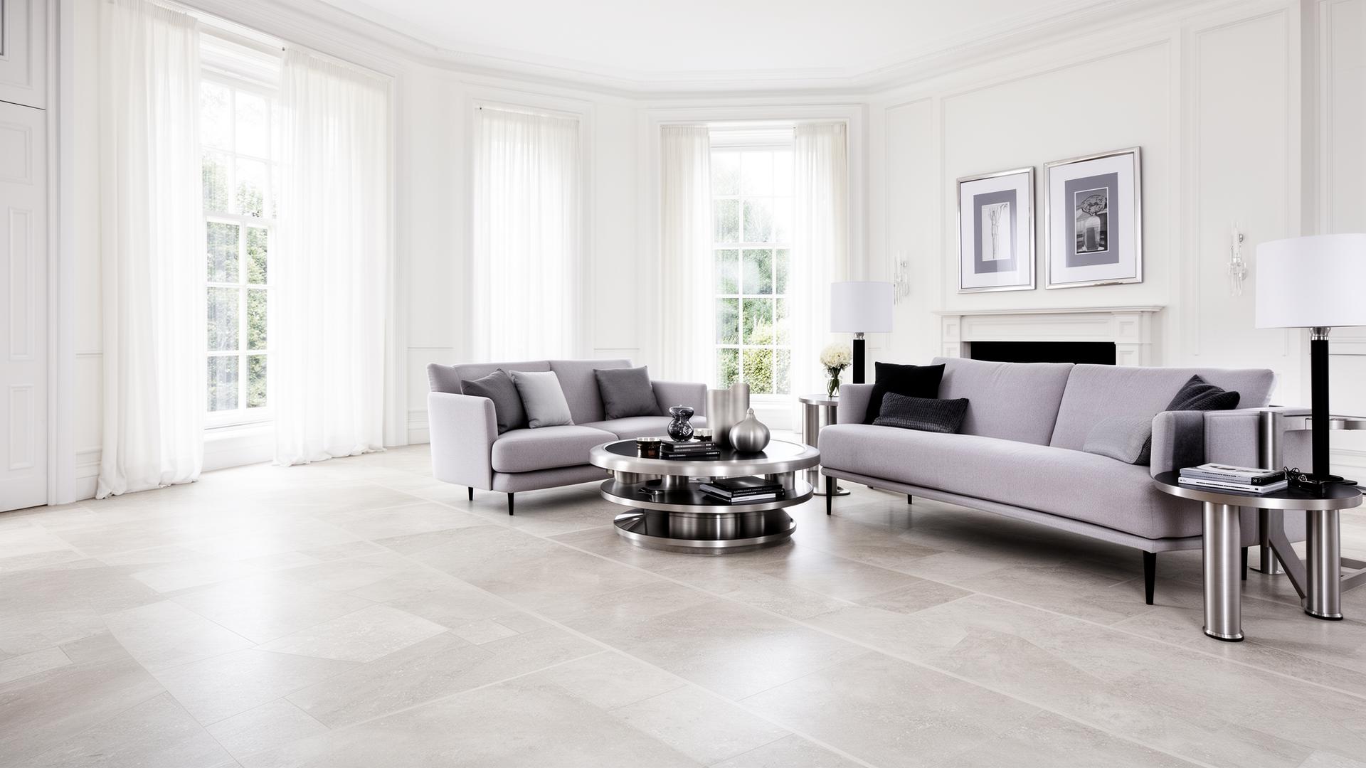 Luxury home interior with premium flooring